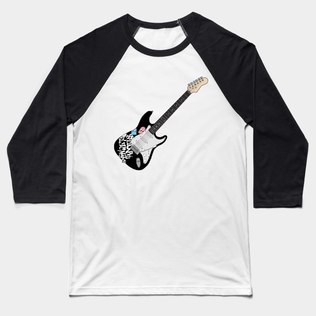 Guitar Baseball T-Shirt by redhotpeppers